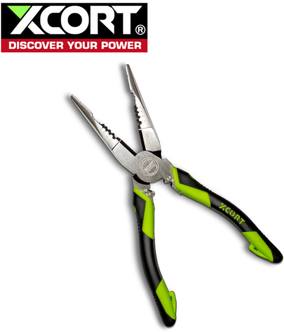 엑스코트 멀티 롱노우즈 8인치 펜치 103-2210 컷팅 스트리퍼 렌치 압착, 1개