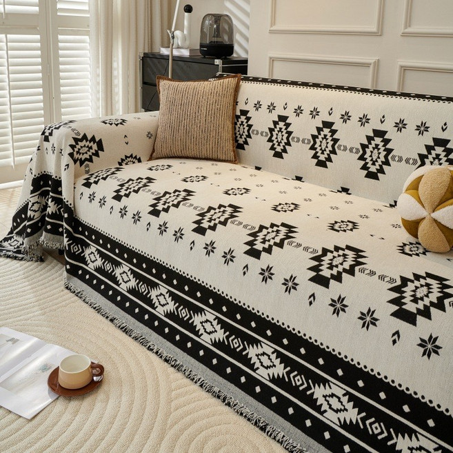 티지피 사계절 소파패드 소파커버 소파덥개 부드러움 인테리어, 1개, 블랙