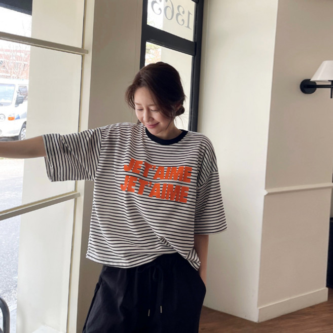 난닝구 여성용 심스포 단가라 나염 티셔츠