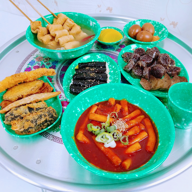 손할매 옛날 멜라민 캠핑 레트로 감성 중국집 그릇 접시 단품, 1개, 그린