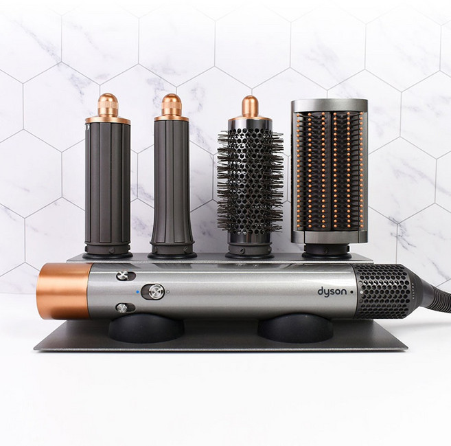 [국내생산] 다이슨 에어랩 거치대 i.d 오리진 호환 4구 거치대, 1개, 메탈그레이 + 실리콘툴(블랙)