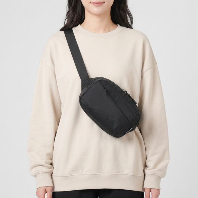 [담앤드솜 담솜온] 담피 힙색 슬링백 크로스백 메신저백 남녀공용 여행용 운동 생활방수