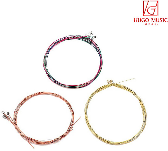 위고뮤직 통기타줄 커스텀 라이트 황동 어쿠스틱기타, 적동, 1개