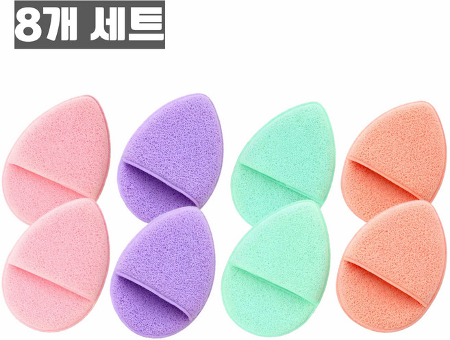 깔끔 모공 클렌징 세안 스펀지, 1개, 혼합색상
