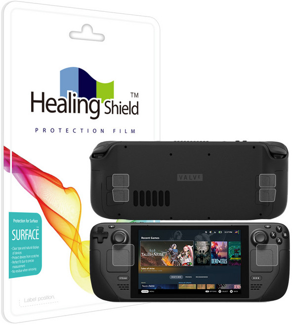 힐링쉴드 OLED 트랙패드 후면버튼 보호필름 스티커 무광 세트, 1세트