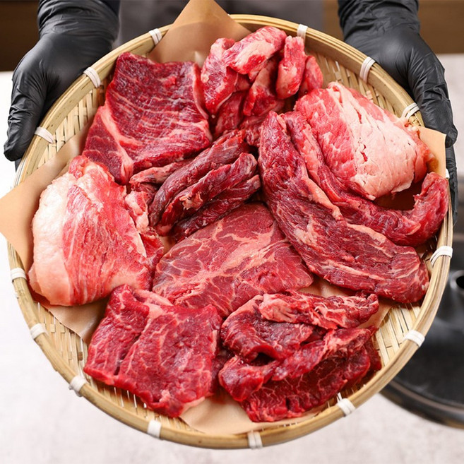 소고기모둠 600g 부드러운 갓성비 숙성 소고기 셋트, 등심 150g*2+토시살 150g*2, 1개