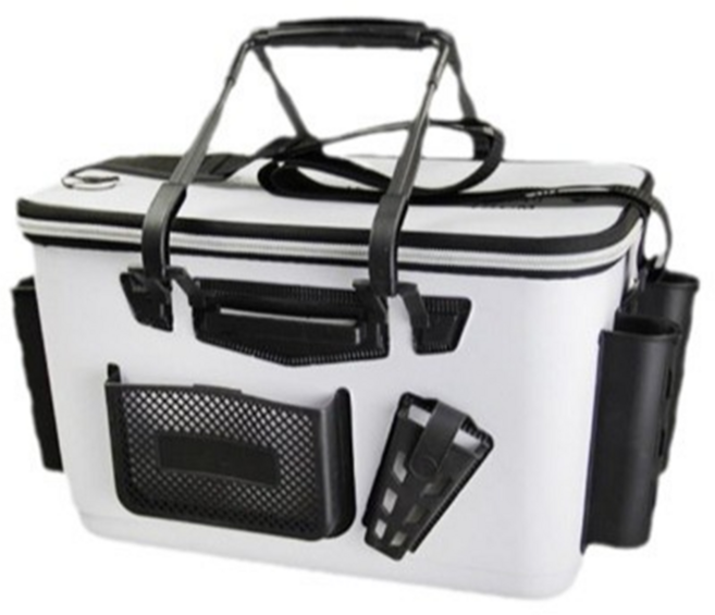 낚시 멀티 수납 밑밥통 미끼통 두레박 살림통 고기가방 삐구통 크릴백, 화이트