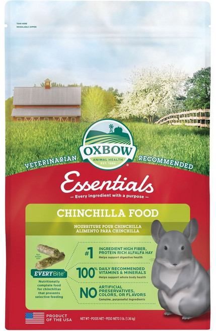 옥스보우 친칠라 사료 디럭스 펠렛, 1개, 1.36kg