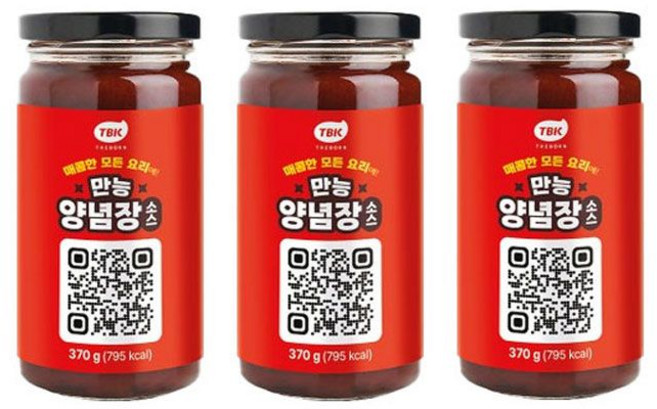 백종원의 빽쿡 만능양념장소스 매콤한맛, 3개, 370g