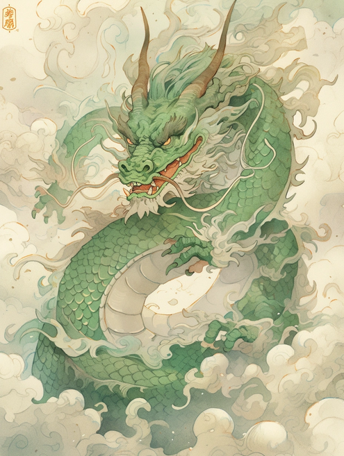 우주기운 청룡 우드 조각퍼즐 갑진년 용띠 12간지 성공 건강 액막이 수호신 용 어르신 효도선물 풍수 전통화 컬렉션 그림퍼즐 집콕취미 8종, 상운 속 수호신수 청룡 퍼즐선택2, 500피스, 1개