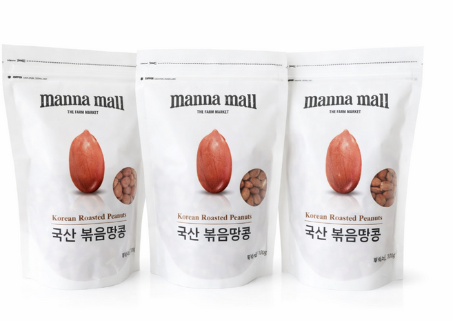 국산 볶음 땅콩 900g / 300g x 3봉, 단품, 3개