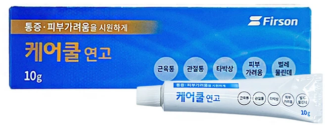 퍼슨 케어쿨 연고 10G 통증 근육통 관절통 타박상 가려움, 1개 - 쿠팡