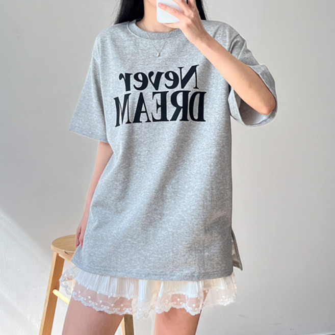 걸즈팩토리 여성용 코아네 루즈핏 박스 반팔티셔츠 국내제작