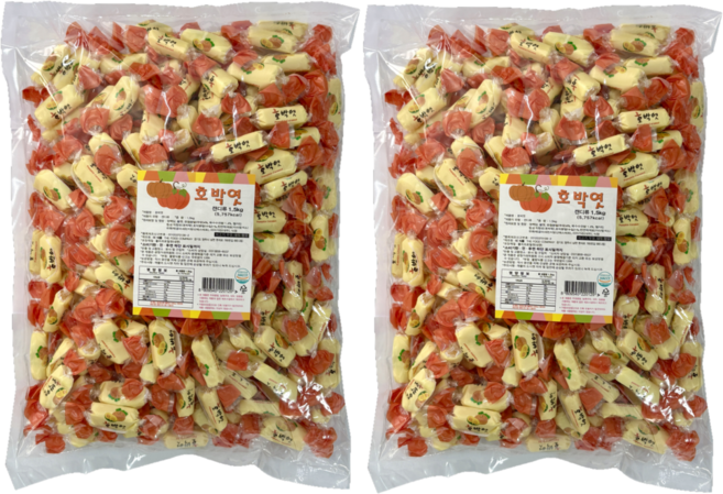 호박엿 1.5kg 대용량 캔디 벌크용 늘푸른 더식품, 2개