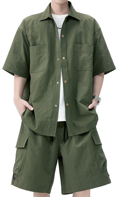 루크 남성 루즈핏 반팔 반바지 세트 남자 남성용 운동복 추리닝 츄리닝 체육복 트레이닝 코디 여름 반팔티 셋트 티셔츠 바지