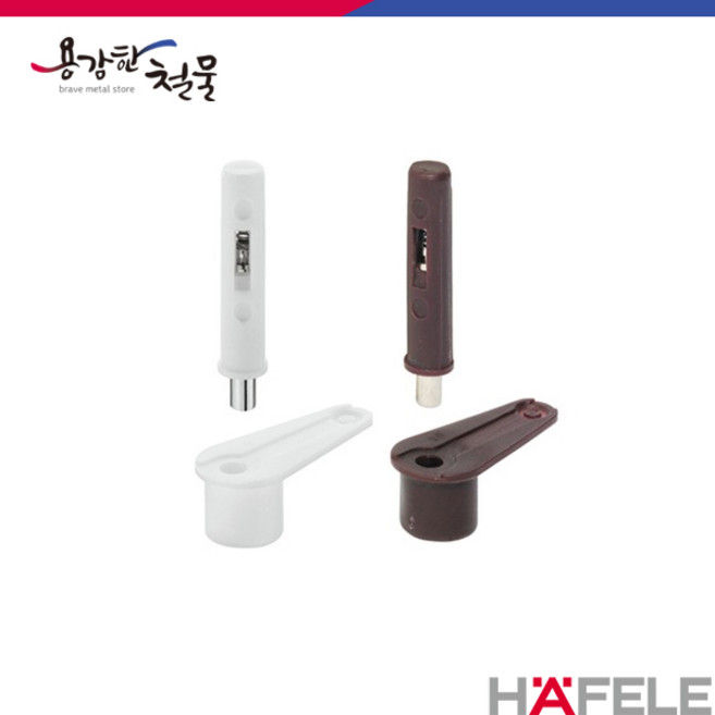 [용감한철물] 헤펠레 도어용 피봇힌지 2개 1조 화이트 브라운, 1세트