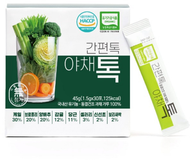 유기농 간편톡 야채톡 1.5gx30포 산마을, 1.5g, 1개