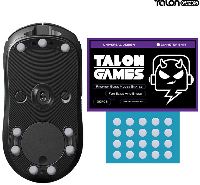 마우스 도트 피트 20개입 탈론게임즈, 6mm (TG0048-1), 그레이, 1개