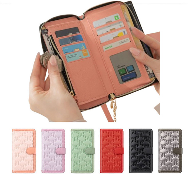 스칼렛 지퍼 지갑 다이어리 카드 동전 수납 스트랩 케이스 갤럭시A34 (SM-A346N)