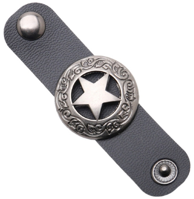 남녀 공용 인조 가죽 스카프 버클 카우보이 반다나 넥커치프 클립 홀더