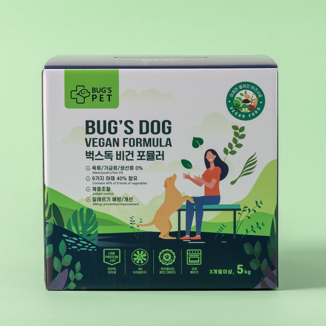 강아지 눈물사료 벅스 펫 독 알러지 다이어트 사료, 5kg, 1개