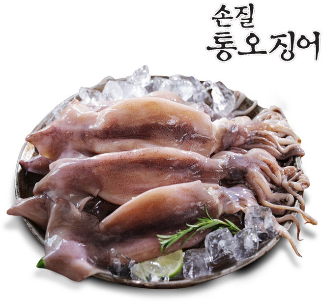 [자연산] 손질 통오징어 대사이즈, 10개, 175g
