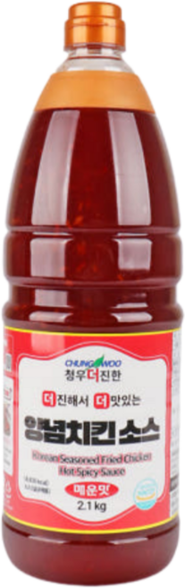 청우 더진한 양념치킨 매운맛 소스 업소용 치킨 소스 대용량, 2.1kg, 4개
