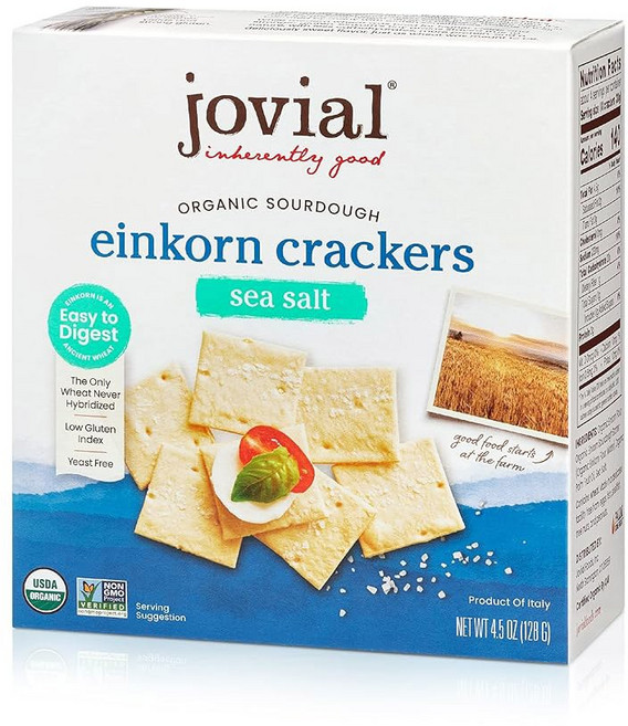 조비얼 사워도우 아인콘 바다 소금 크래커 치즈 플래터용 아인콘으로 만든 USDA Non GMO 5온스 1팩, 1개