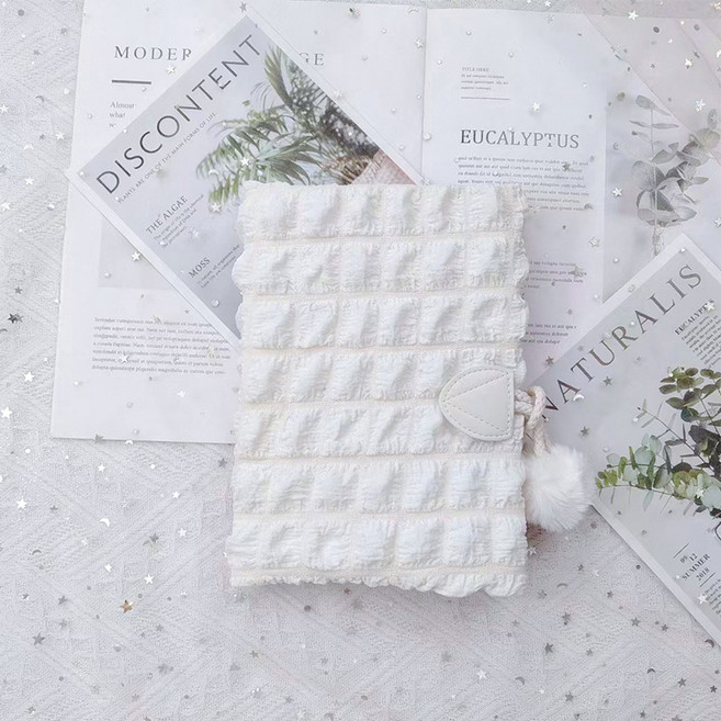 더담다 A5 패브릭 수제 북커버 책커버, 화이트