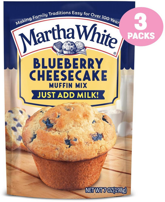 마사화이트 블루베리 치즈케이크 머핀 믹스, 3개, 198g