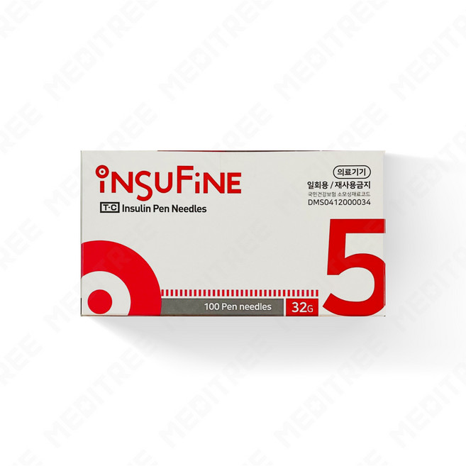 태창 인슈파인 인슐린 펜니들 32G x 5mm x 100매입 주사 바늘, 1박스