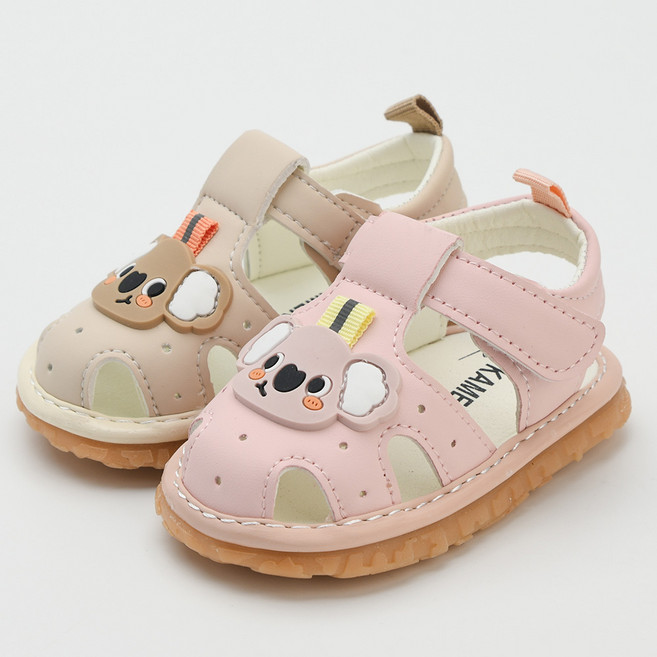 코알라 샌들 여아 남아 베이비 아기 첫걸음 삑삑이신발