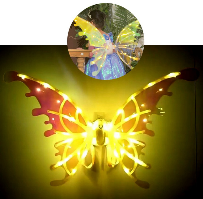 어린이 LED 움직이는 전동 날개, 1개, LED 전동 날개 버터플라이윙