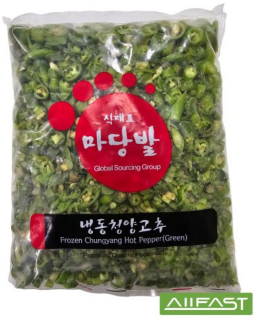 냉동 청양고추 슬라이스 1kg 매운 고추, 1개