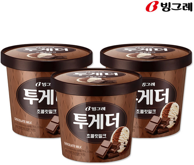 투게더 초코, 710ml, 3개