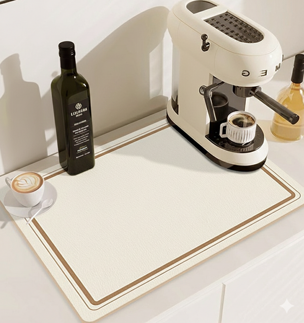 하우메이트 규조토 고급 드라잉 매트 빨아쓰는 식기건조 설거지매트, 1개, 아웃라인, 1단