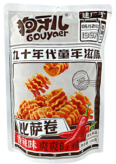 (배터짐) 옛날맛 비사주안 (향라맛) 꿔바 중국과자, 2개, 188g