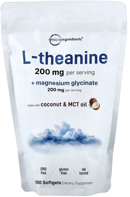 새해 첫좋은선물 Micro Ingredients l-테아닌 + 마그네슘 글리시네이트 소프트젤 400정 제대로 할인합니다, MicroIngredientsl테아닌마그네슘글리시네이트, 1 - 쿠팡