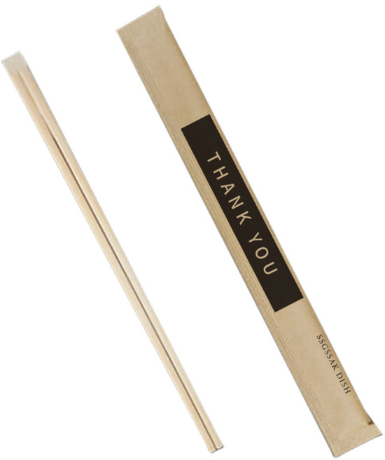 쓱싹 고급 일회용 대나무 젓가락 24cm, 1세트, 100개