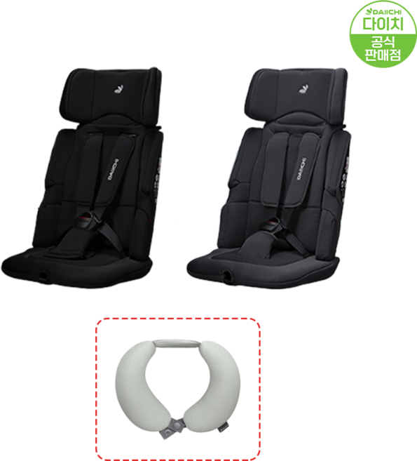 다이치 이지캐리 휴대용 일체형 카시트 여행용 세컨카용 12개월부터, 블랙