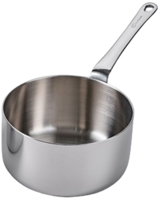 클래딘 스텐 소스팬 12cm 통3중 국민 이유식 냄비 인덕션 전용 밀크팬 미니 캠핑 냄비, 1개