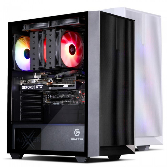 몬스타 가츠 Y326 RGB 강화유리 (블랙) 미들타워 컴퓨터 PC 케이스, 1개, 단일모델