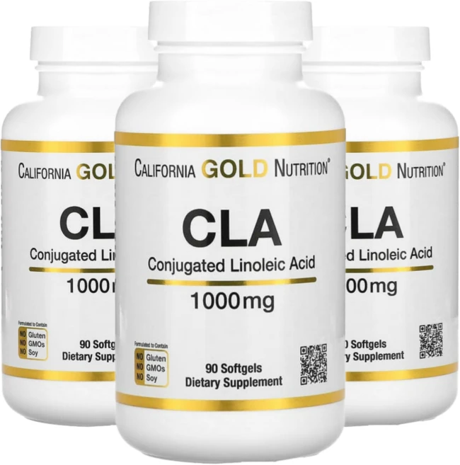 캘리포니아 골드 뉴트리션 CGN CLA 복합 공액 리놀레산 1000mg 90정 3통 - 쿠팡
