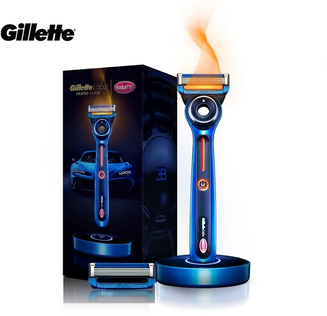 Gillette labs 가열식 면도기 Bugatti 이중 온도 모드 초박형 나노기술 FlexDisc 플렉싱 블레이드, 02 without car model, 1