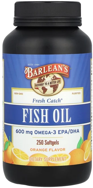 발린스 신선한 생선 피쉬 오일 오메가3 EPA DHA 오렌지 600mg 소프트젤 250정, 1개 - 쿠팡