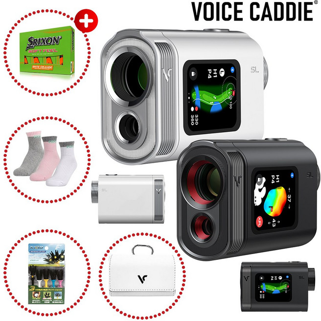 보이스캐디 SL mini 레이저 골프거리측정기 오토핀 2026년형 (주)브이씨 정품, 화이트