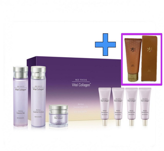 이자녹스 에이지포커스 바이탈 콜라겐 3종 기획+수려한 클렌징 폼 100ml