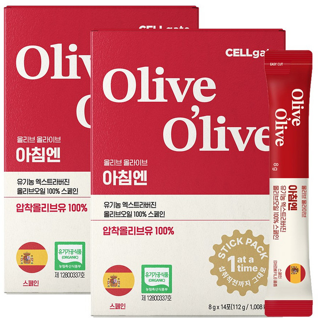 올리브 올라이브 스틱형 올리브오일 유기농 엑스트라버진 스페인산, 8g, 28개