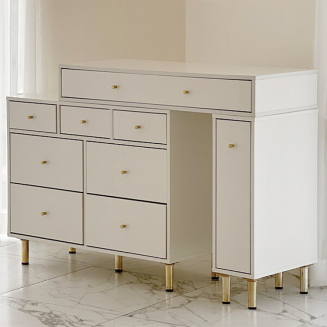 [파로마] 홈즈 블랑 3단 7칸 수납 화장대 HPN037, 색상:화이트