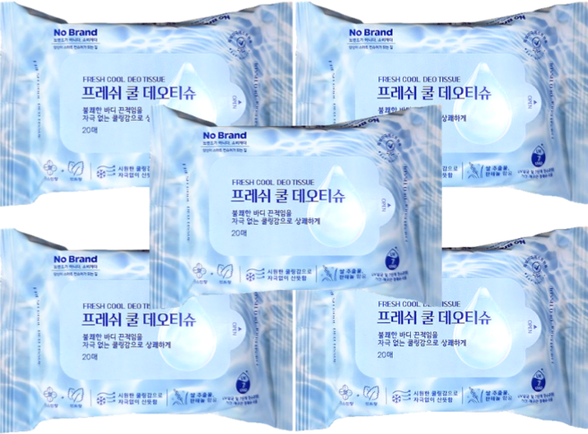 제이웨이브 프레쉬 쿨 데오티슈, 5개, 73g
